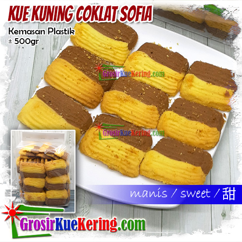 Kue Kuning Coklat Sofia Kemasan (plastik +-500gr)