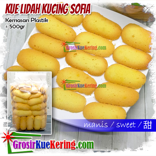Kue Lidah Kucing Sofia Kemasan (plastik +-500gr)
