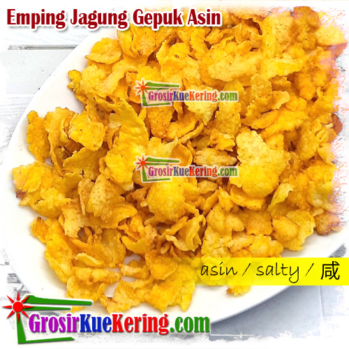 Emping Jagung Gepuk / Emping Gepeng Asin