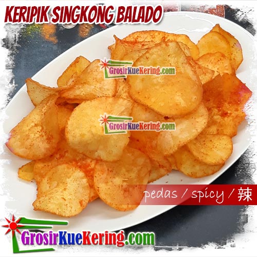 Keripik Singkong Bulat Balado 